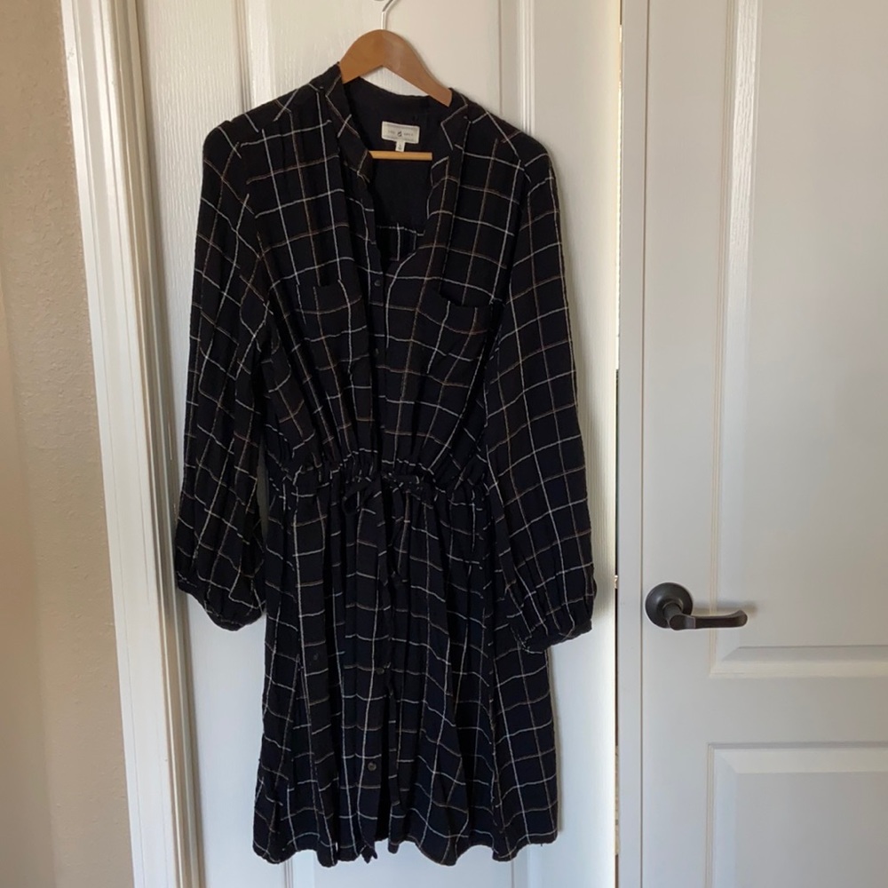 Lou & Grey black checked dress! Worn ONCE!